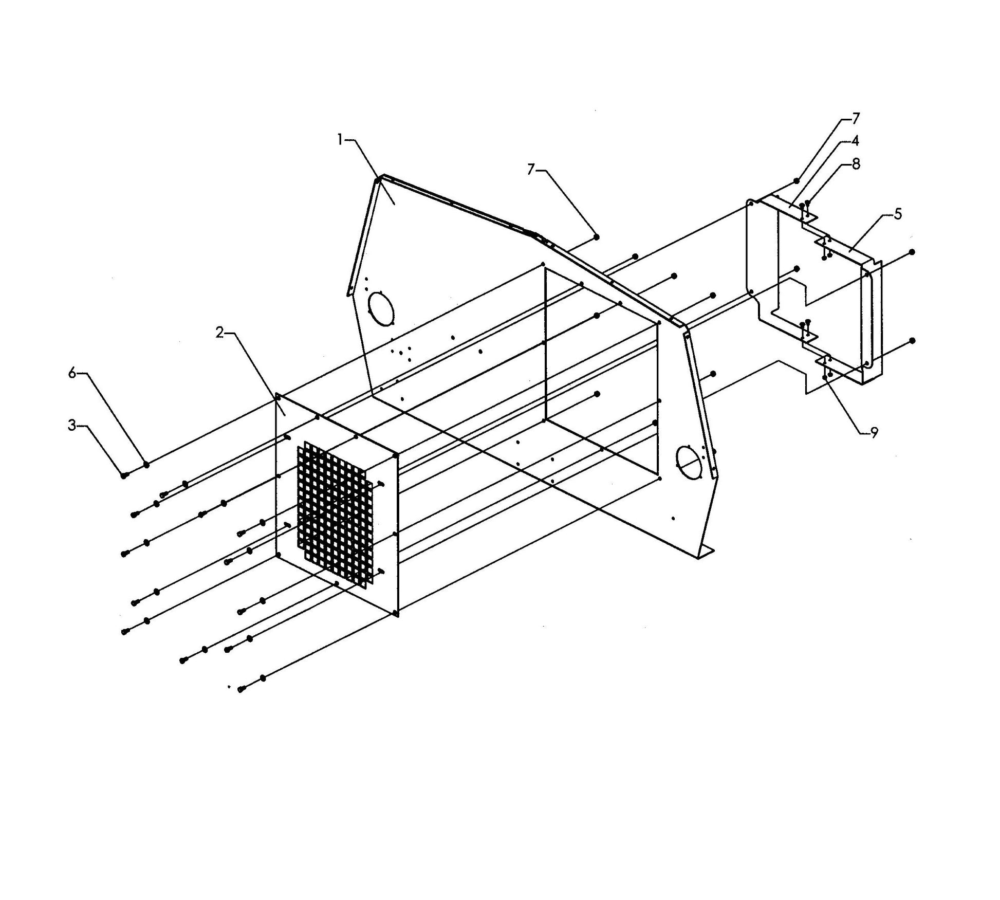 Maxi-Lite Laydown 6-8KW-CAT 3011C Radiator Mounting Plate Parts By Allmand
