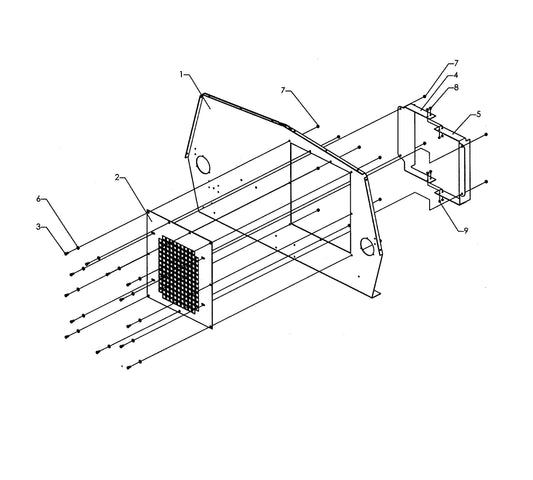 Maxi-Lite Laydown 6-8KW-CAT 3011C Radiator Mounting Plate Parts By Allmand