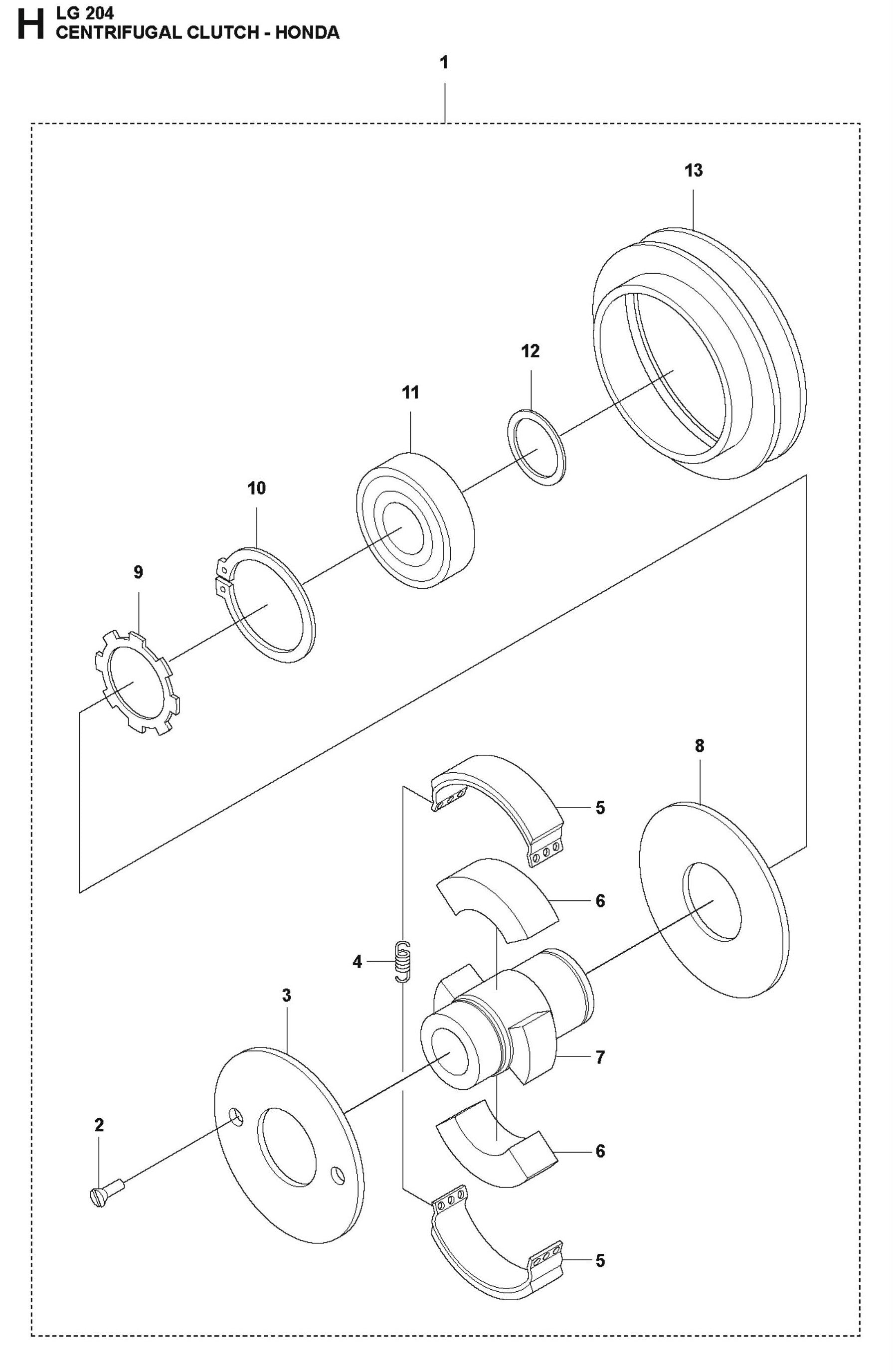 Centrifugal Clutch - Honda Parts For LG 204 Diesel By Husqvarna