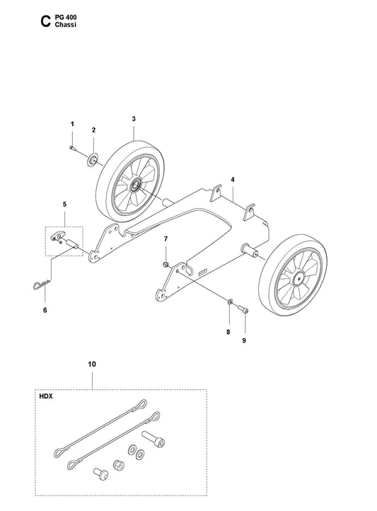 Chassi Parts For PG 400 v.4 By Husqvarna