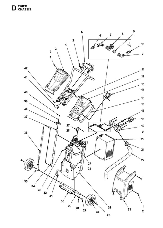 Chassis Parts For HTC 270 EG By Husqvarna