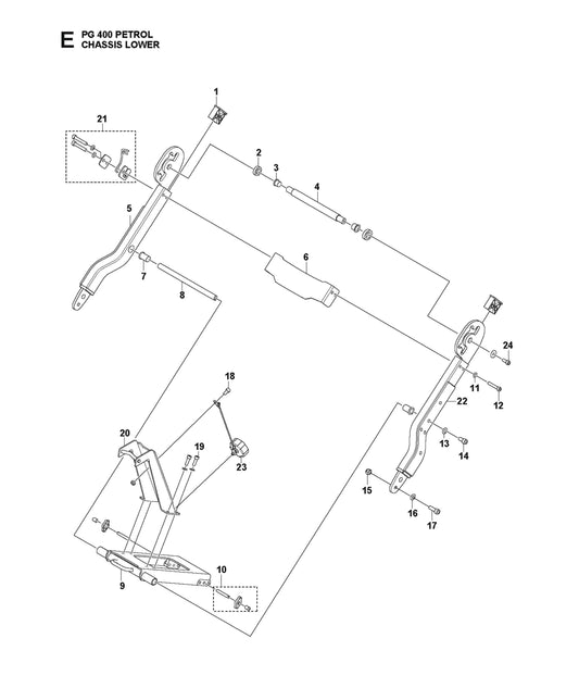 Chassis Lower Parts For PG 400 Petrol By Husqvarna