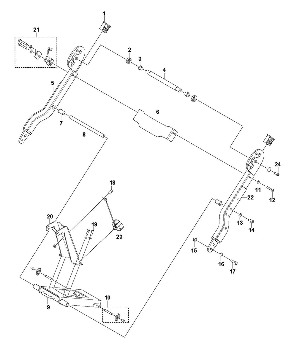 PG 400 Petrol Chassis Lower Assembly Parts by Husqvarna