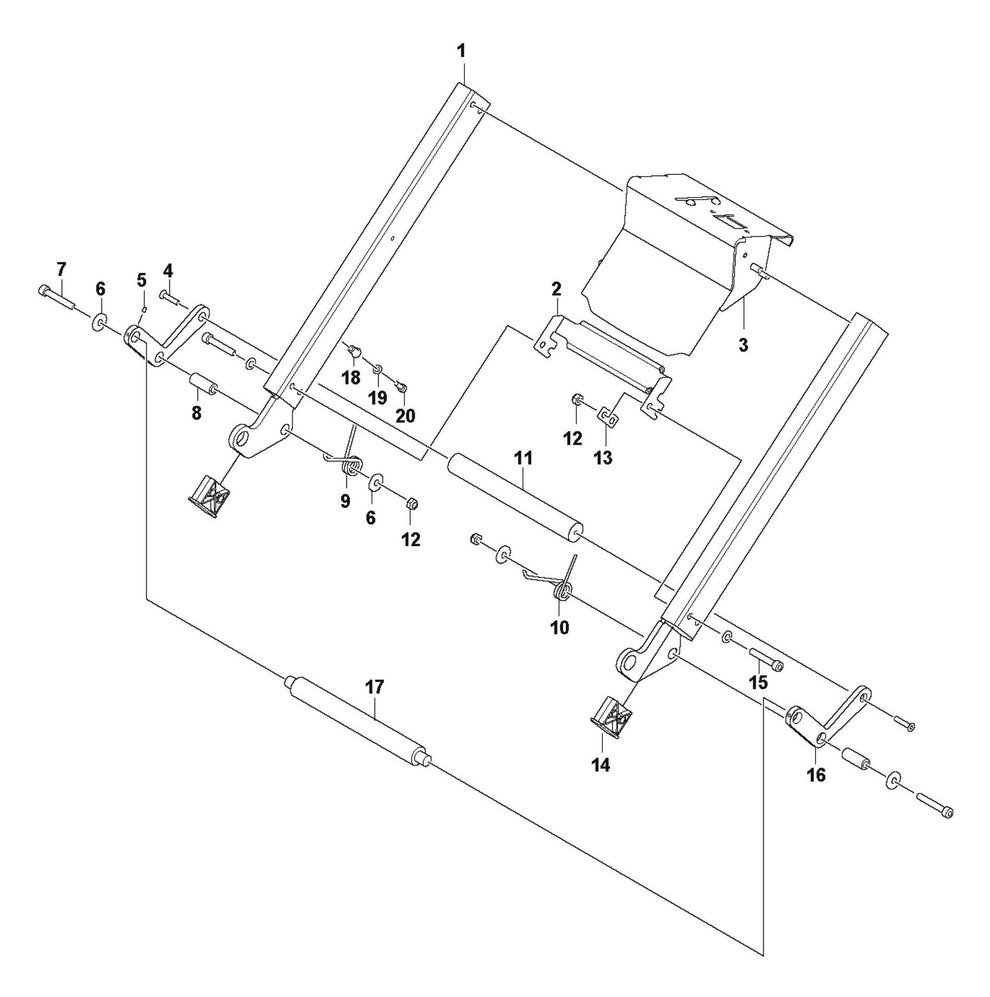 PG 400 Petrol Chassis Upper Assembly Parts by Husqvarna