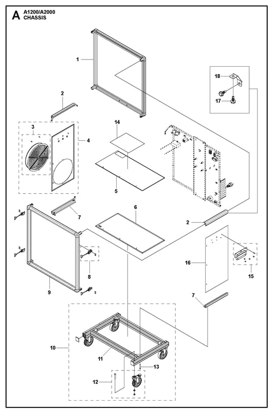Chassis Parts For A1200 By Husqvarna