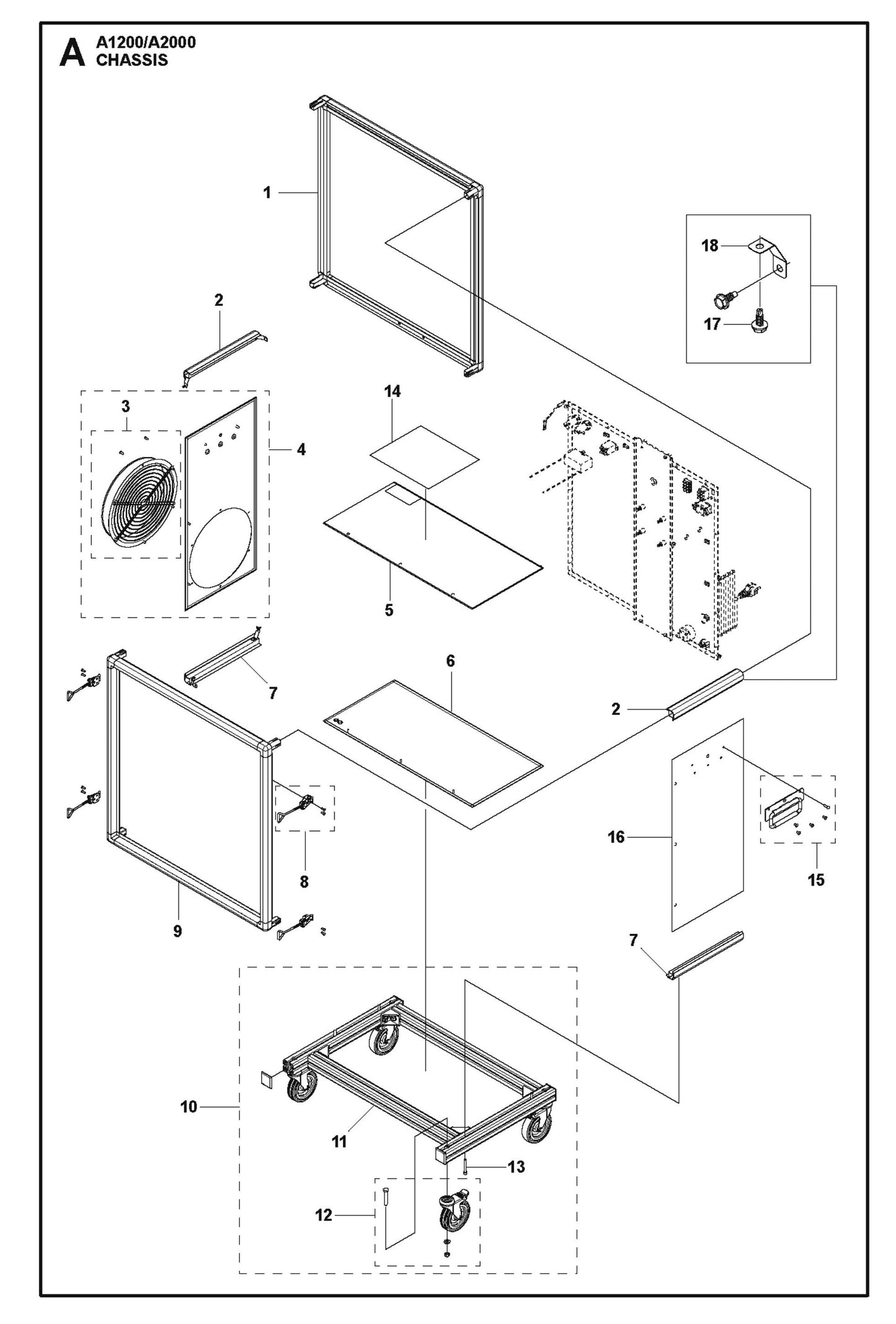 Chassis Parts For A2000 By Husqvarna