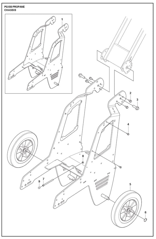 Chassis Parts For PG 830 P By Husqvarna