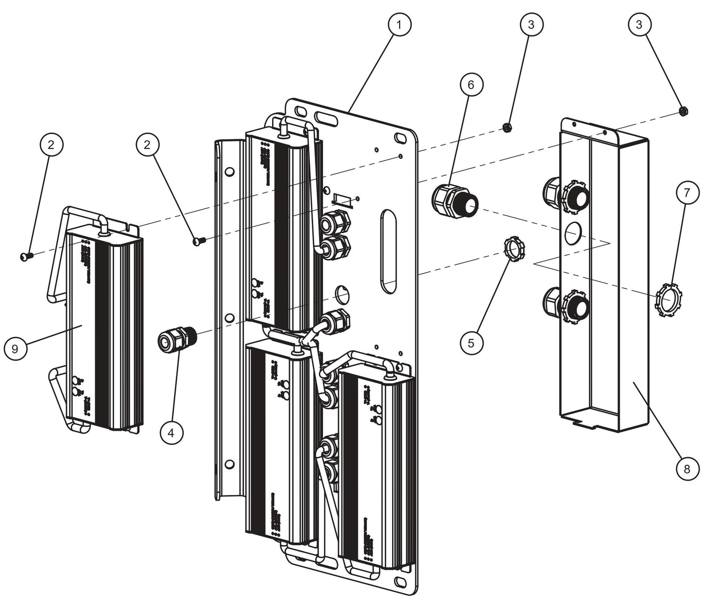 V Series Night-Lite Pro II Conssin COB LED 4 Driver Assembly Parts By Allmand