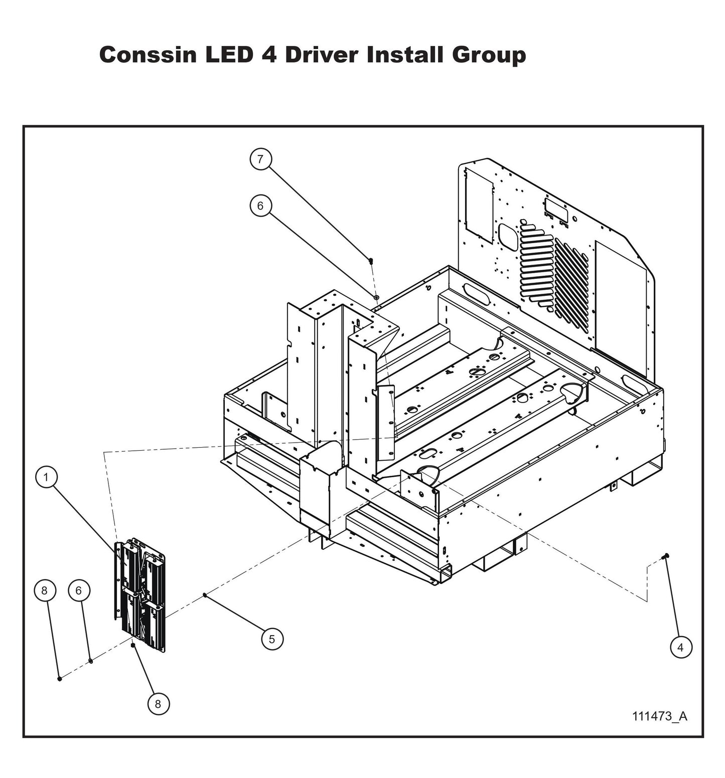 Conssin LED 4 Driver Install Group Parts By Allmand