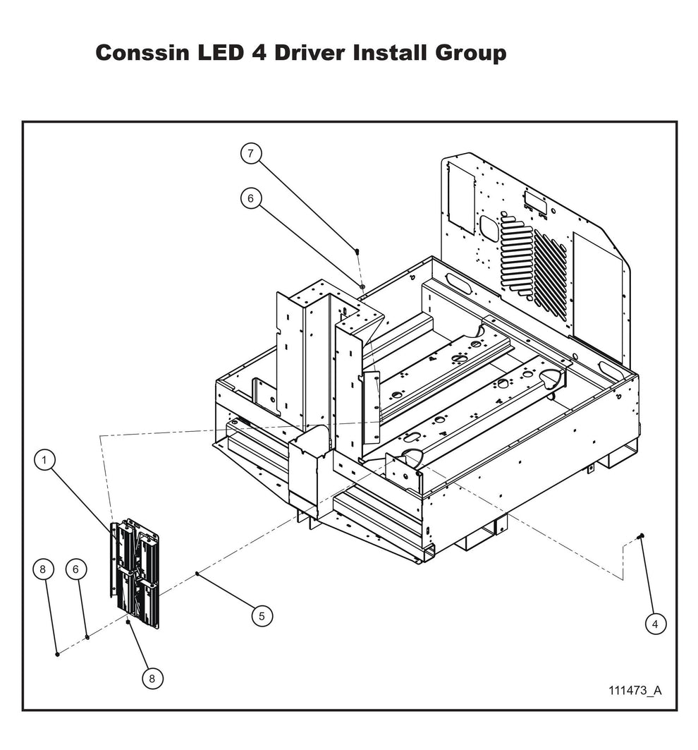 Conssin LED 4 Driver Install Group Parts By Allmand