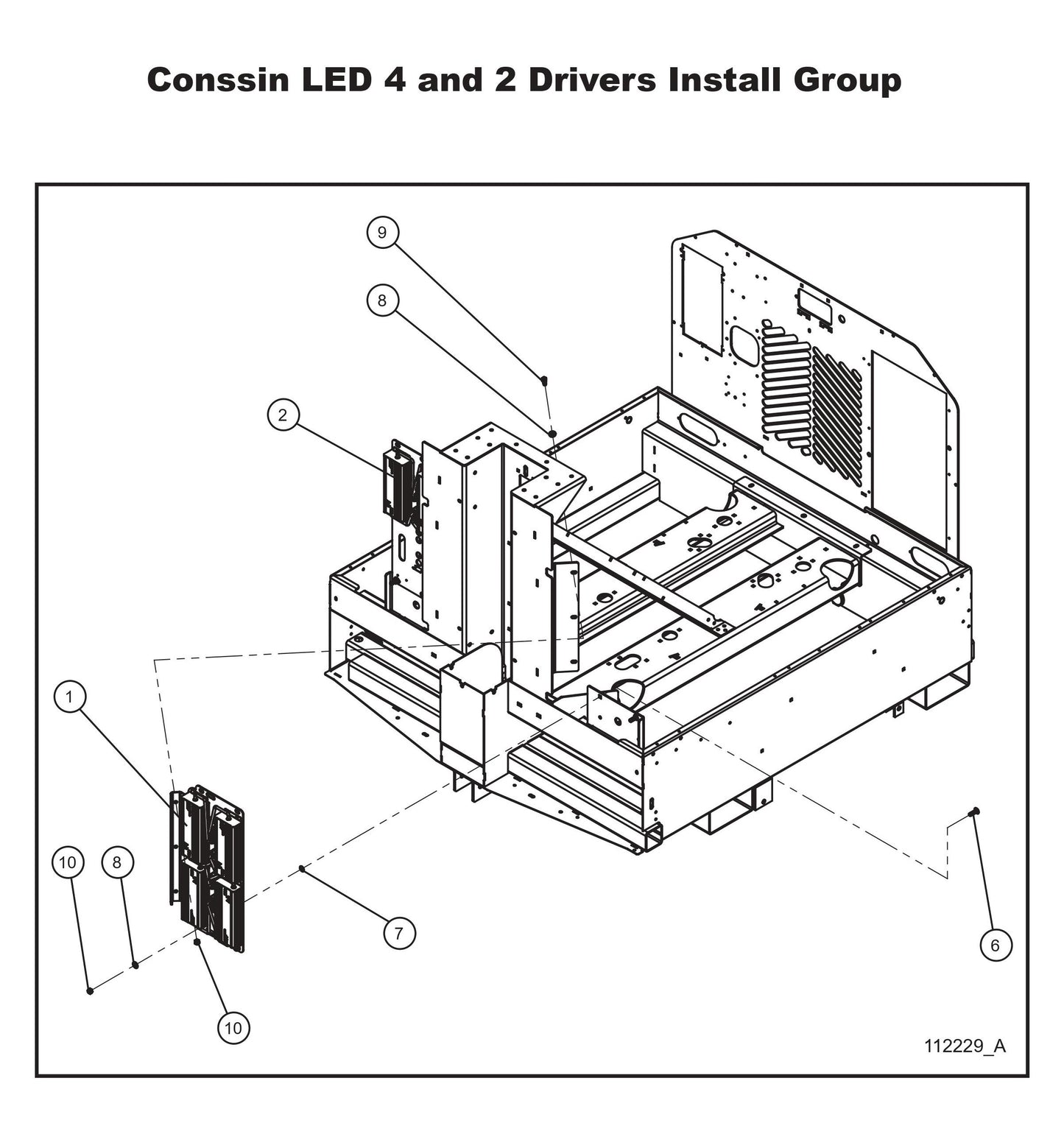 Conssin LED 4 and 2 Drivers Install Group Parts By Allmand