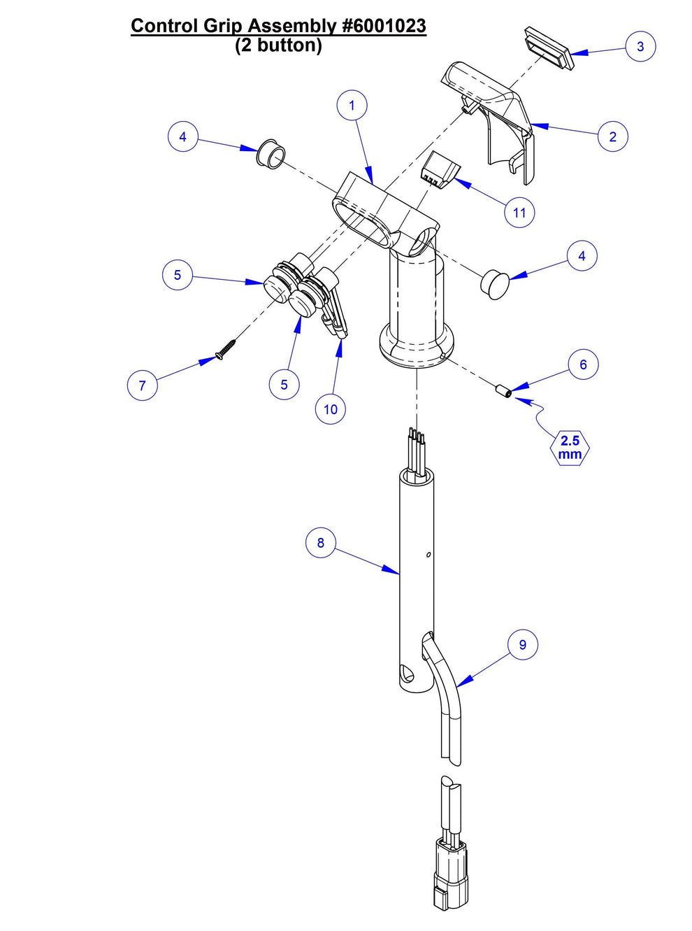 CC5049 Control Grip Assembly (2 Button)
