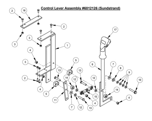CC3700TE Control Lever Assembly (Sundstrand)