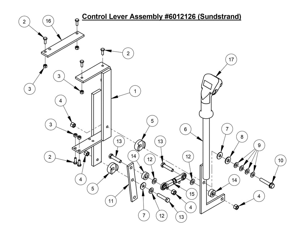 CC3700TE Control Lever Assembly (Sundstrand)