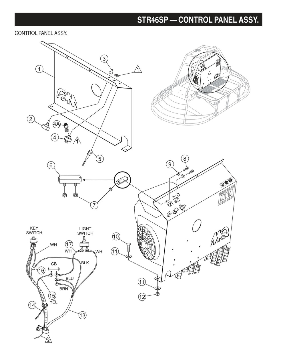 STR46SP STOW-Control Panel Assembly