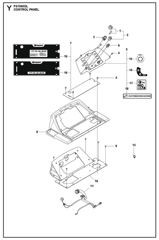 Control Panel Parts for FS7000 DL By Husqvarna