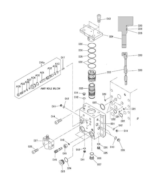 Control Valve Detail Fig 2 Parts for Fx375 By Husqvarna