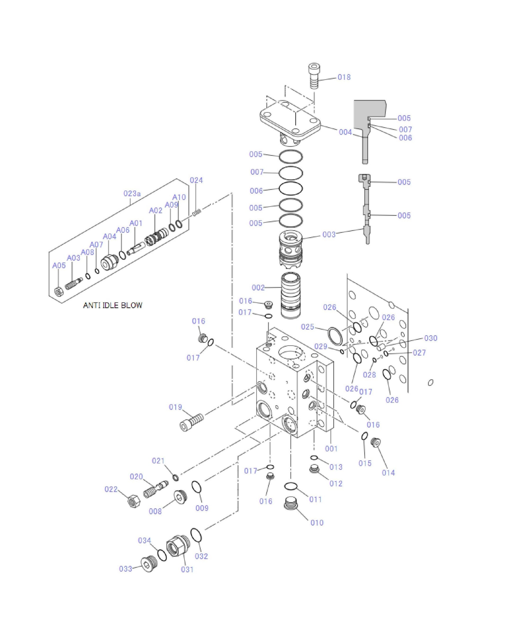 Control Valve Detail Parts for Fx275 By Husqvarna