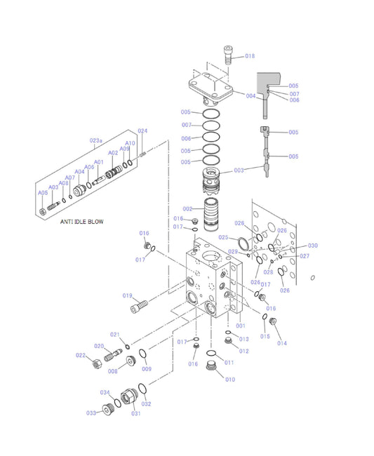 Control Valve Detail Parts for Fx275 By Husqvarna
