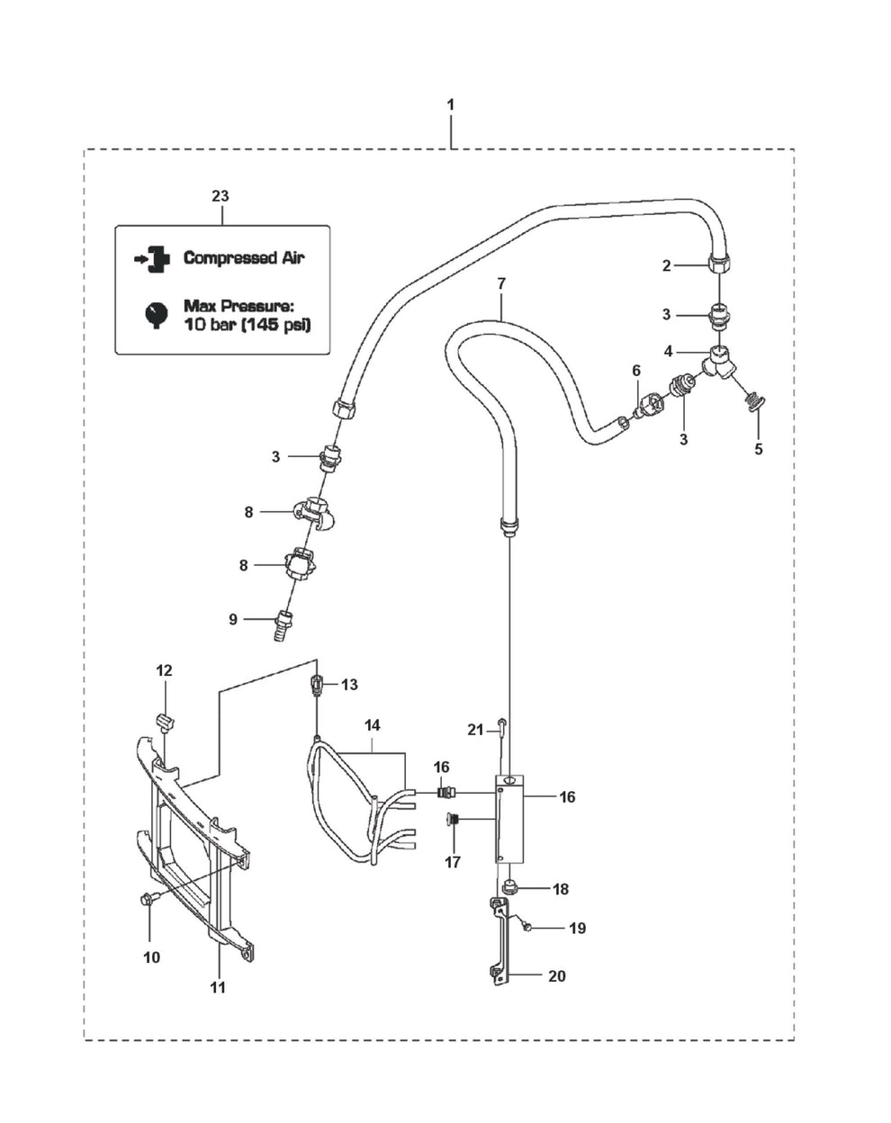 Cooling Package Parts for DXR 270 By Husqvarna