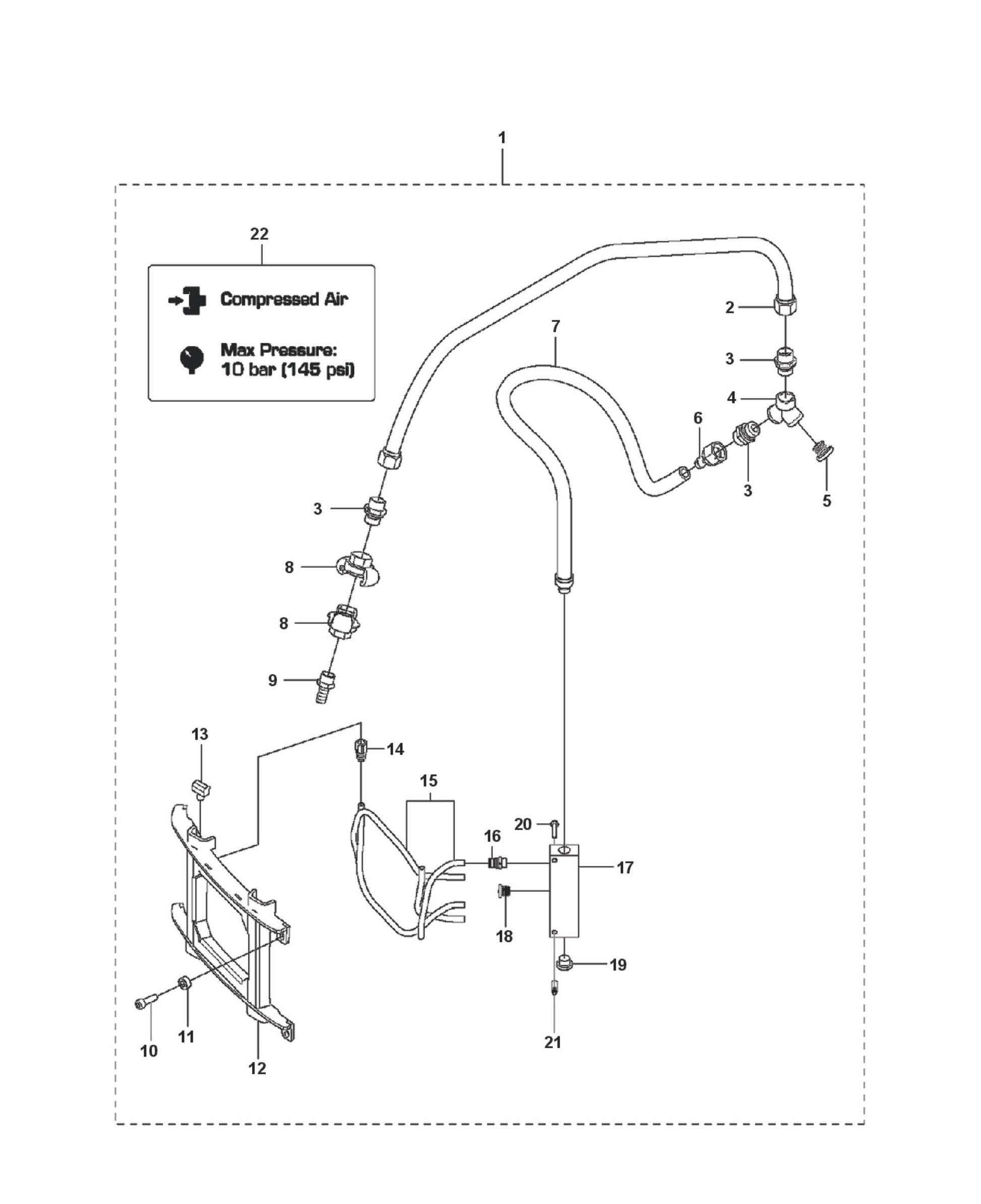 Cooling Package Parts for DXR 300 By Husqvarna