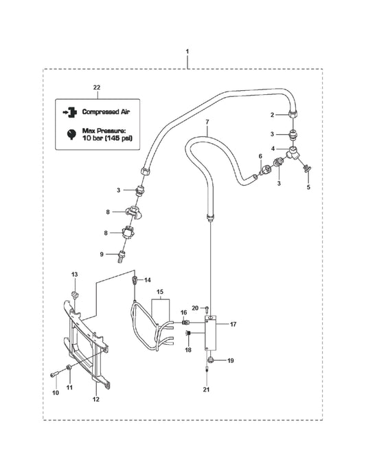 Cooling Package Parts for DXR 300 By Husqvarna