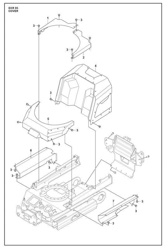 Cover Parts For DXR 95 By Husqvarna