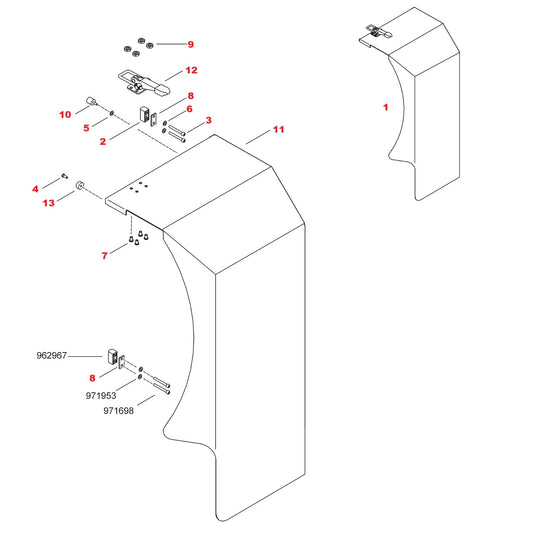 Hydrostress SB Cover Assembly Parts