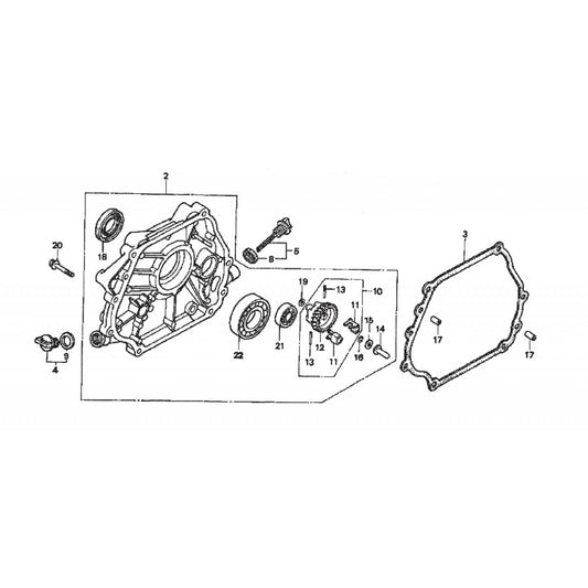 Crankcase Cover Assembly Parts for HPLA/HPHA-36-Series Trowels by Multiquip Whiteman