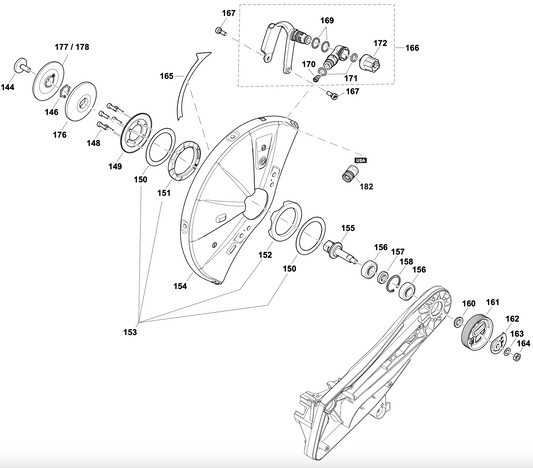 Cutting Device Parts For Makita EK6101 PC-6114 Concrete Circular Saw