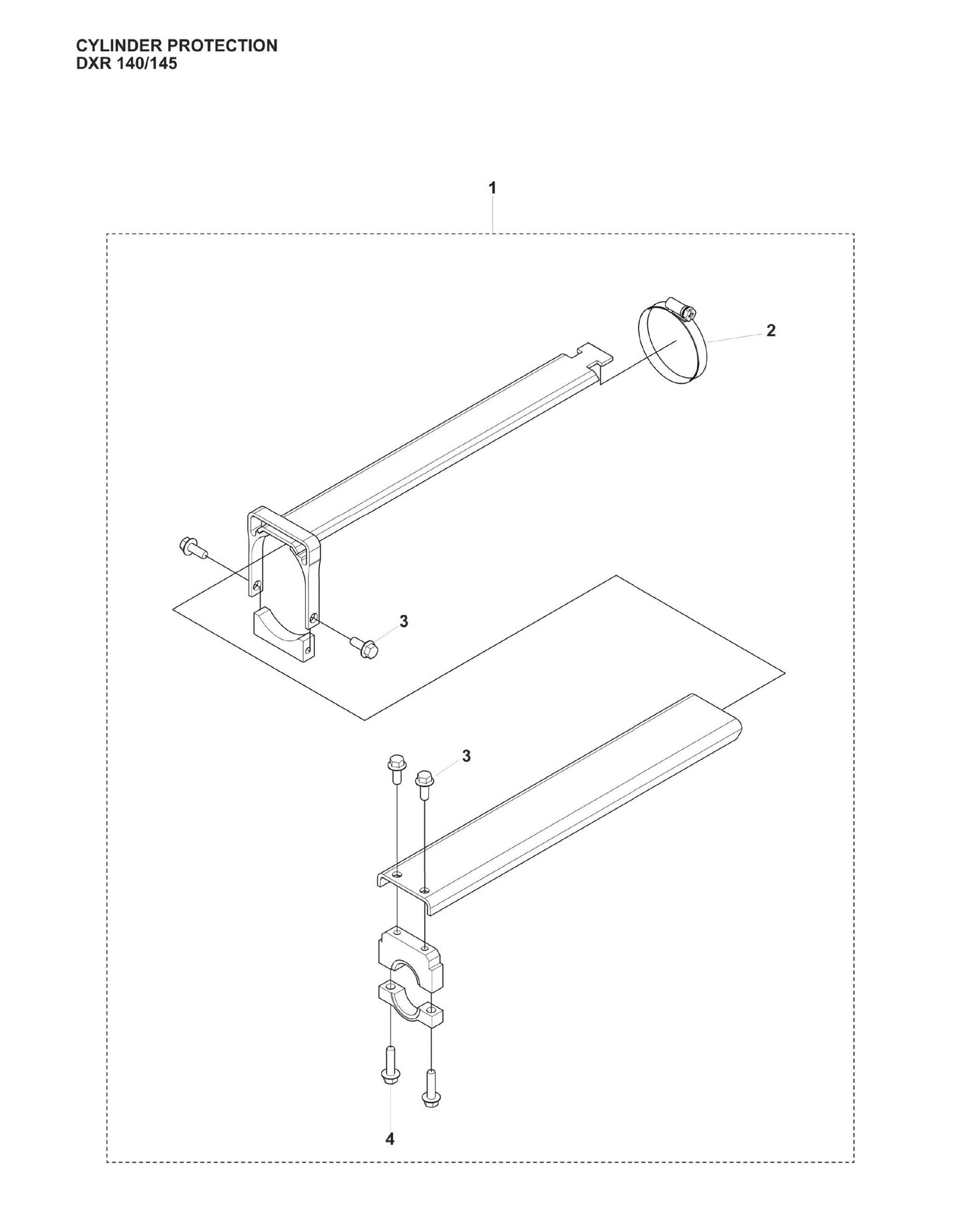 Cylinder Protection Parts for DXR 140 By Husqvarna