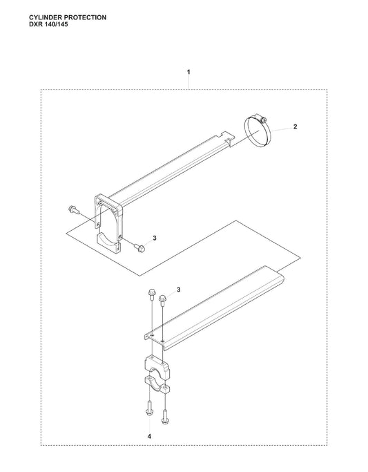 Cylinder Protection Parts for DXR 140 By Husqvarna