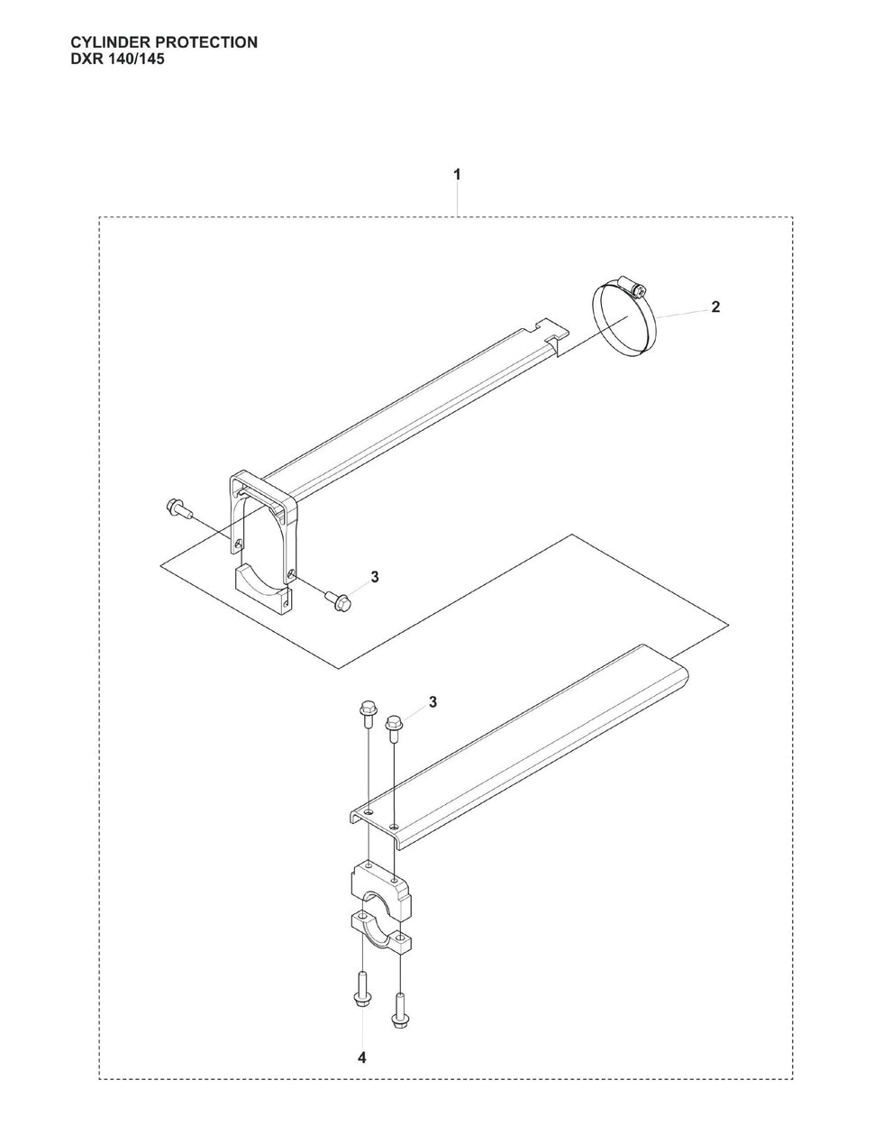 Cylinder Protection Parts for DXR 140 By Husqvarna