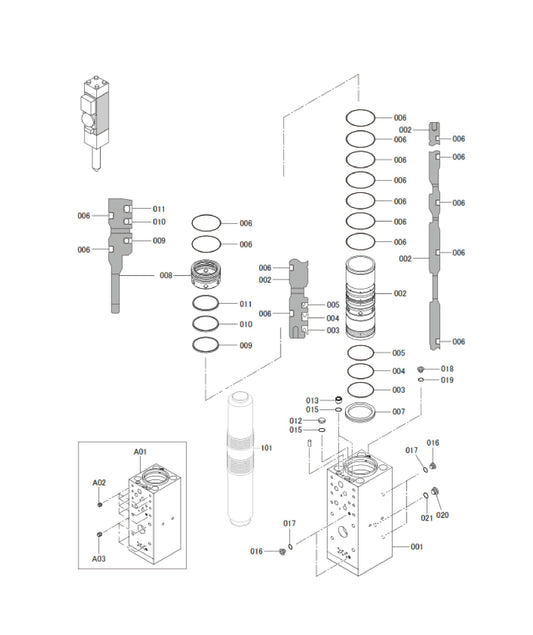 Cylinder Parts for FX770 By Husqvarna