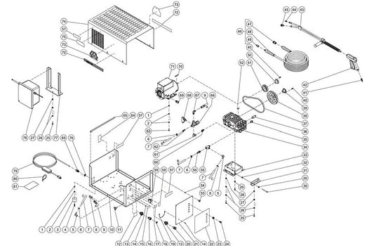 DC-1003-WSE1G (sn:10165217-10375000), (sn:10375001-10495457) Frame Assembly Parts by Mi-T-M
