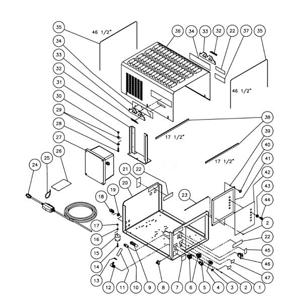 DC-1003-WSE1G (sn:0-10165216) Frame Assembly 2 Parts by Mi-T-M