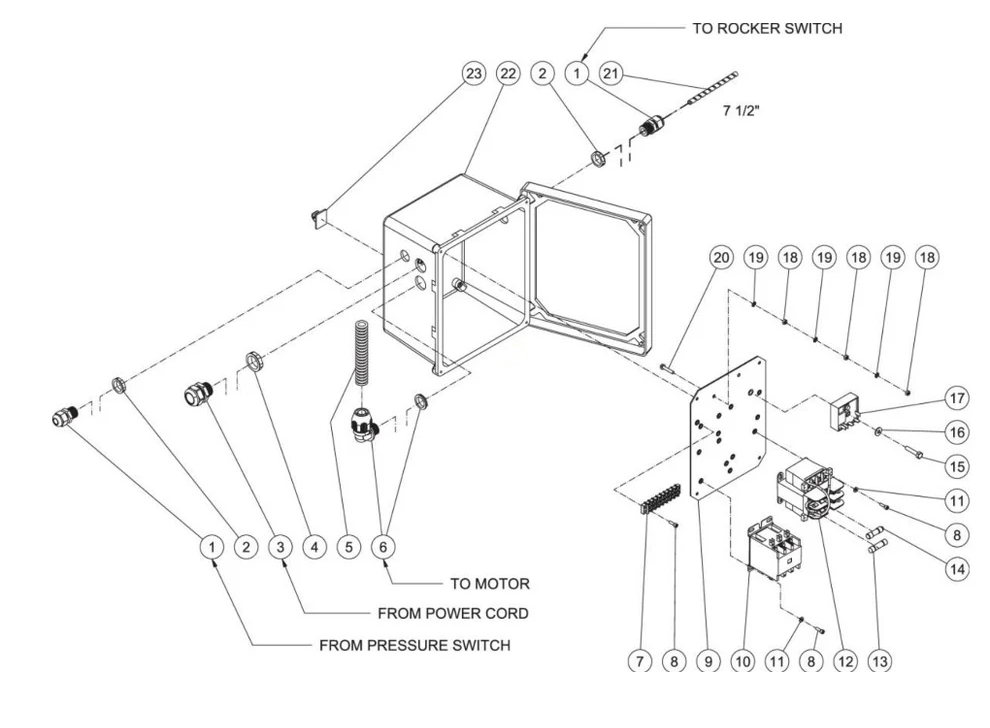 DC-1003-WSE1G/DC-2004-WSE2G (sn:0-10165216)(sn:10165217-10375000)(sn:10375001-10495457) Electric Box Assembly-1 Parts by Mi-T-M