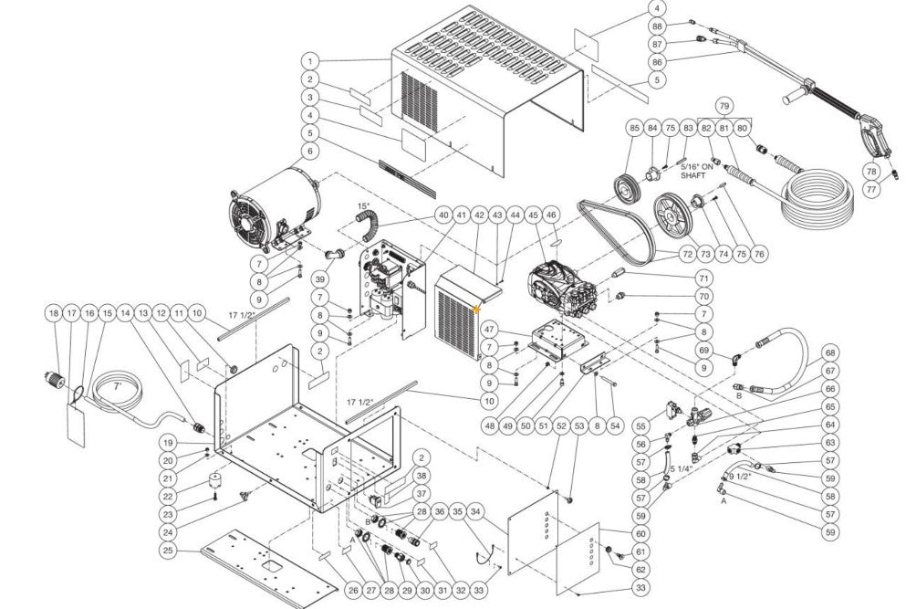 DC-2004-WSE3G, DC-3004-WSE3G  (sn:11356792-99999999), DC-3005-WSE3G (sn:0-99999999) Frame Assembly Parts by Mi-T-M