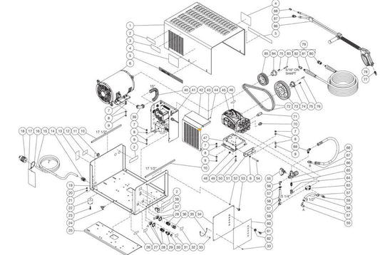 DC-2004-WSE3G, DC-3004-WSE3G  (sn:11356792-99999999), DC-3005-WSE3G (sn:0-99999999) Frame Assembly Parts by Mi-T-M