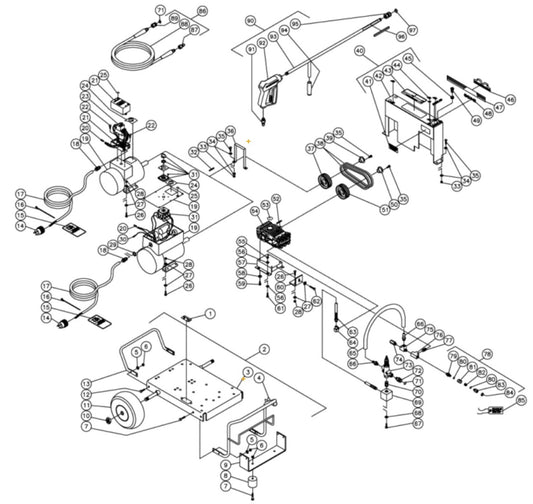 DC-2405-W4E2G, DC-3004-W4E2G, DC-3004-W4E3G  (sn:0-10874728) Frame Assembly Parts by Mi-T-M