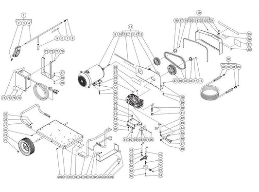 DC-2405-W5E2G, DC-3004-W5E2G (sn:0-99999999) Frame Assembly Parts by Mi-T-M