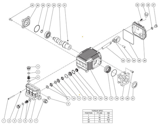 DC-2703-A0H6M/A0K6M/A0M6M/A0V6M (sn:11444344-99999999), (sn:0-11444343) Pump Assembly Parts by Mi-T-M