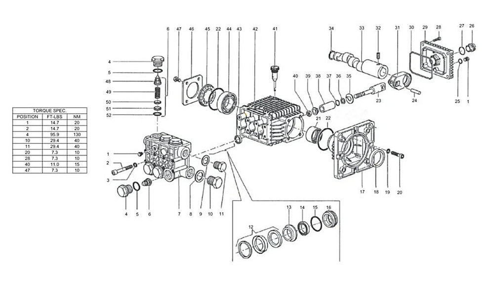 DC-3004-A0E2G, DC-3004-A0E2G-W (sn:0-11404204) Pump Assembly Parts by Mi-T-M