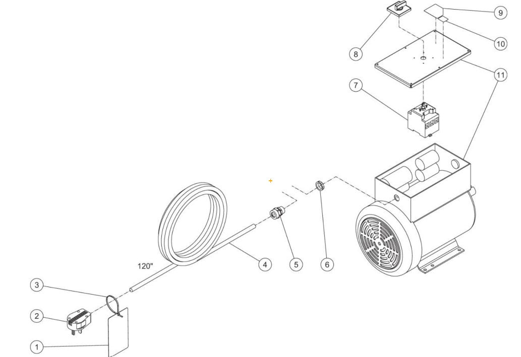 DC-3004-W4E2G (sn:11448402-99999999) Motor Assembly Parts by Mi-T-M 