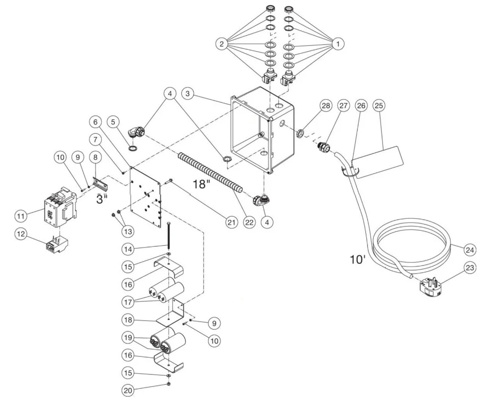 DC-3005-W0E2G (sn:0-11407820) Electric Box Assembly Parts by Mi-T-M