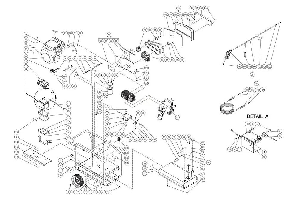 DC-3008-WC4H6G (sn:0-99999999) Frame Assembly Parts by Mi-T-M