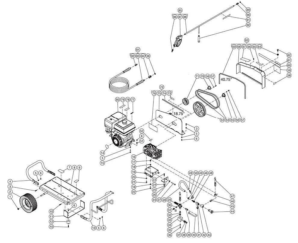 DC-3504-W5H6G, DC-3504-W5K6G, DC-3504-W5M6G Frame Assembly Parts by Mi-T-M