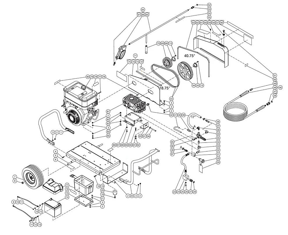 DC-4004-W5V6G (sn:0-11418874) Frame Assembly Parts by Mi-T-M