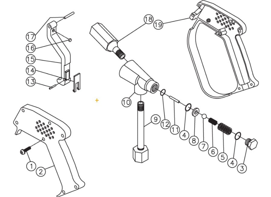 DC-5004-W0E3G (sn:10154638-99999999), DC-5004-WC4H6A/WC4H6G/WC4H6G (sn:0-99999999) Gun Assembly Parts by Mi-T-M 