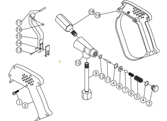 DC-5004-W0E3G (sn:10154638-99999999), DC-5004-WC4H6A/WC4H6G/WC4H6G (sn:0-99999999) Gun Assembly Parts by Mi-T-M 